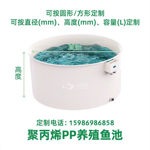 极速中渔聚丙烯pp鱼池高密度水产养E殖循环桶g塑料鱼苗虾苗孵化桶