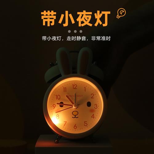 极速儿童小闹钟女孩静音t男孩桌面起牀神器钟表学生用专用学习时