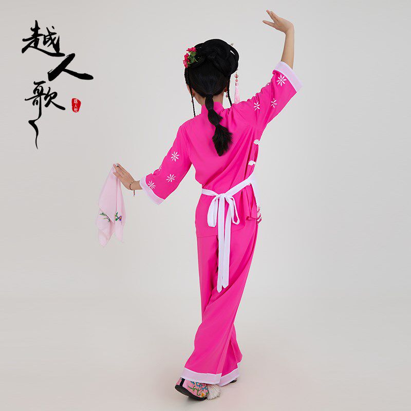 新品越人歌 越剧花m旦儿童戏服古装箍桶记演出服小旦丫头 儿童九