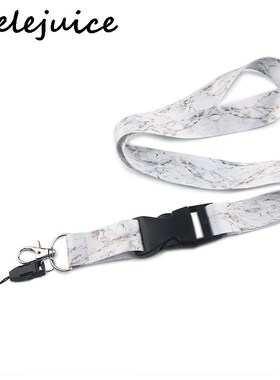 极速Marble texture Neck Strap Lanyards ID badge card hZolder