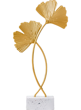 极速北欧轻e奢创意客厅玄关银杏叶酒柜装饰品摆件家居办公室桌面