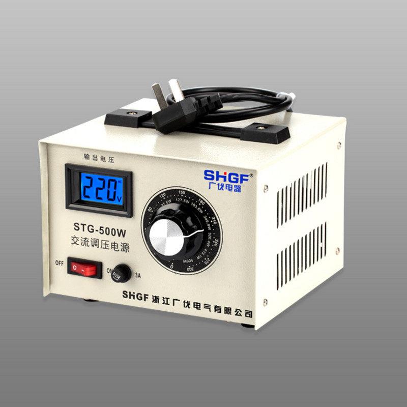 极速2021广伐单1相调压器220yv交流调节接触式0300v可调电源调压