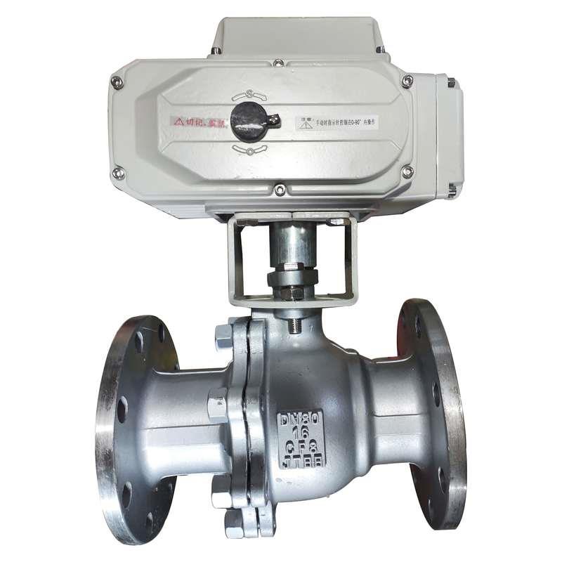 极速Q941F-16P/C电动法兰球y阀 电动铸钢不锈钢高温蒸汽球阀DN50