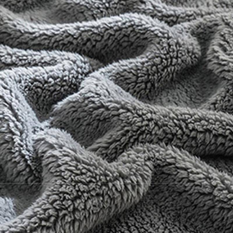 羊羔绒毯900g超柔毛毯盖毯宿舍办公室午睡灰色150x200cm