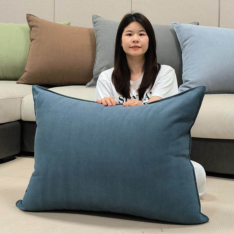 抱枕长方形轻奢高级感靠枕沙发大靠垫客厅床头罩软包靠背套不含芯