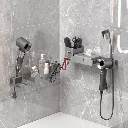 懒人吹风机支架免手持吹风机置物架壁挂式免打孔浴室风筒放置架子