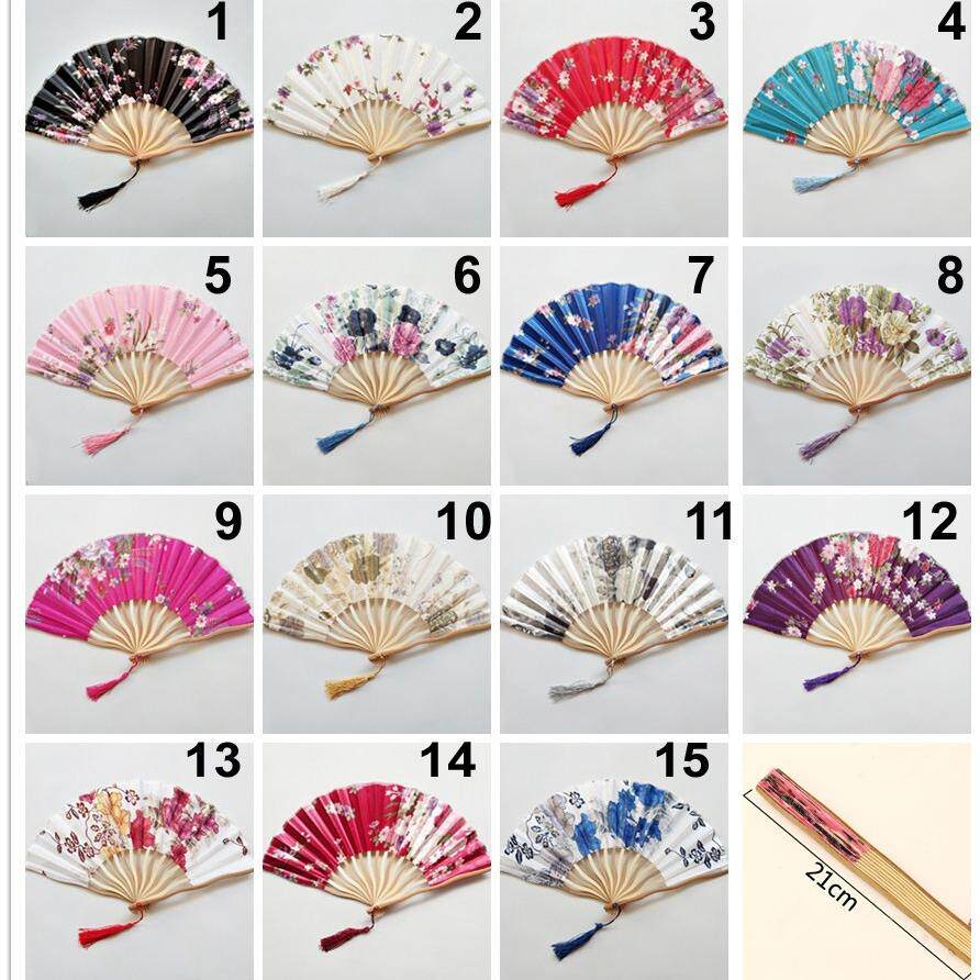 夏季新款折扇子 缎面龙扇 S骨扇 优雅女士扇 14色可选