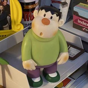 车载歪头可转呆萌23CM胖虎创意汽车摆件车顶搪胶可爱胖虎车尾装 饰