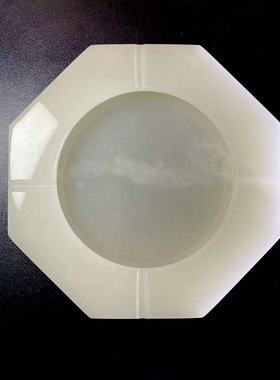 天然玉石八角形烟灰缸新款圆形高颜值12生肖乔迁新中式ins网红