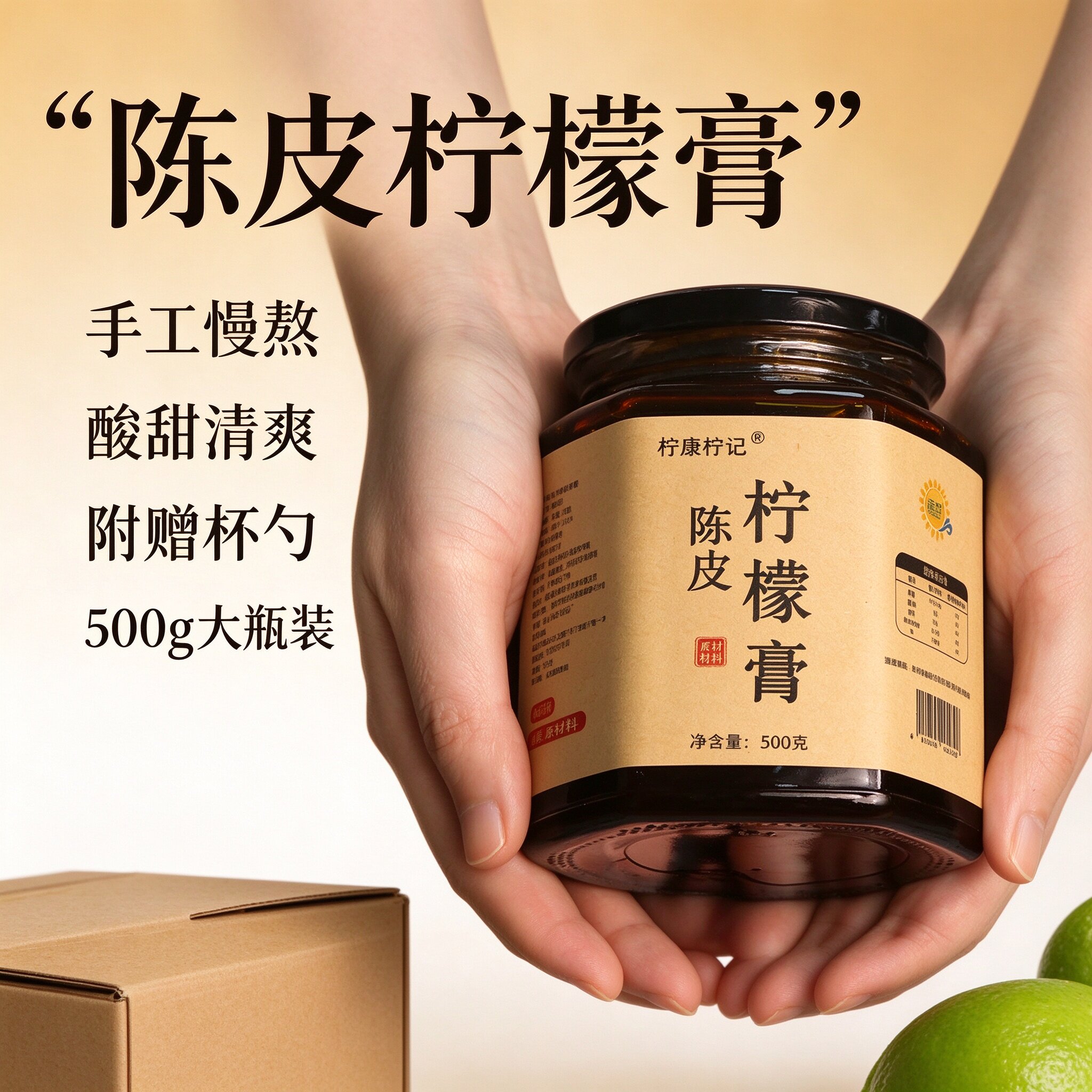 柠康柠记陈皮柠檬膏无川贝大瓶