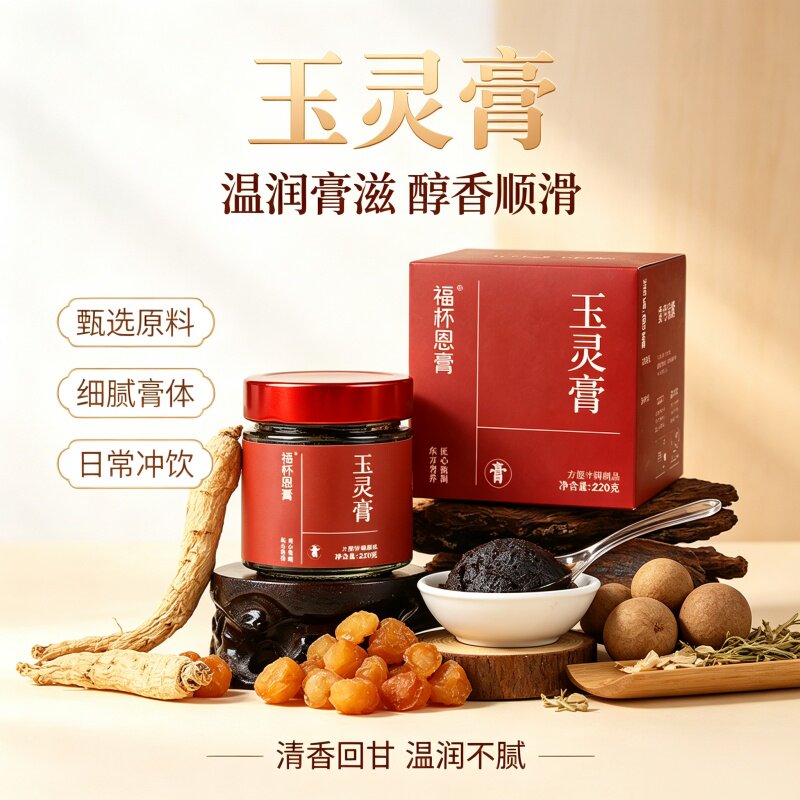 玉灵膏瓶装西洋参龙眼肉补养生膏