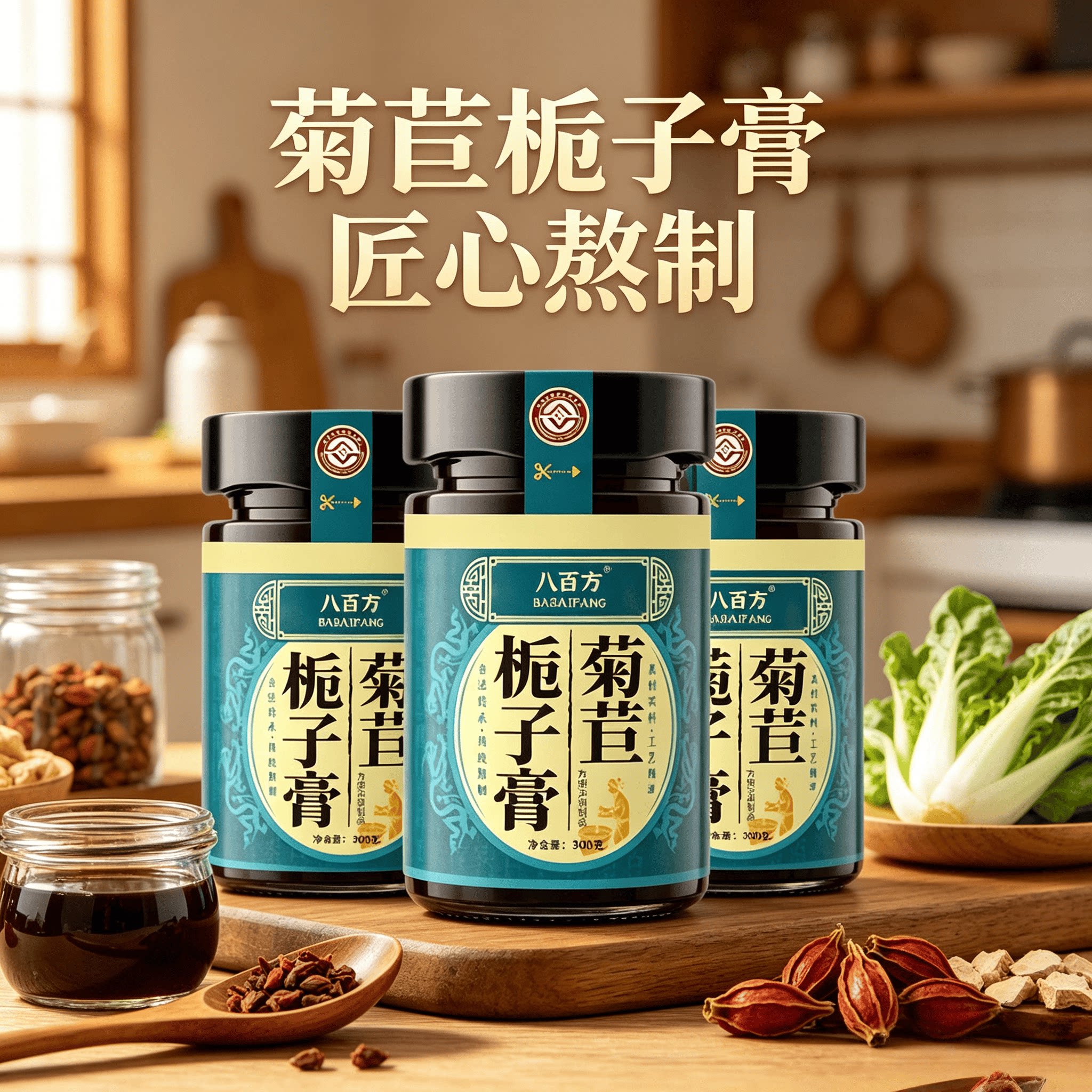 菊苣栀子膏匠心熬制养生膏泡水喝