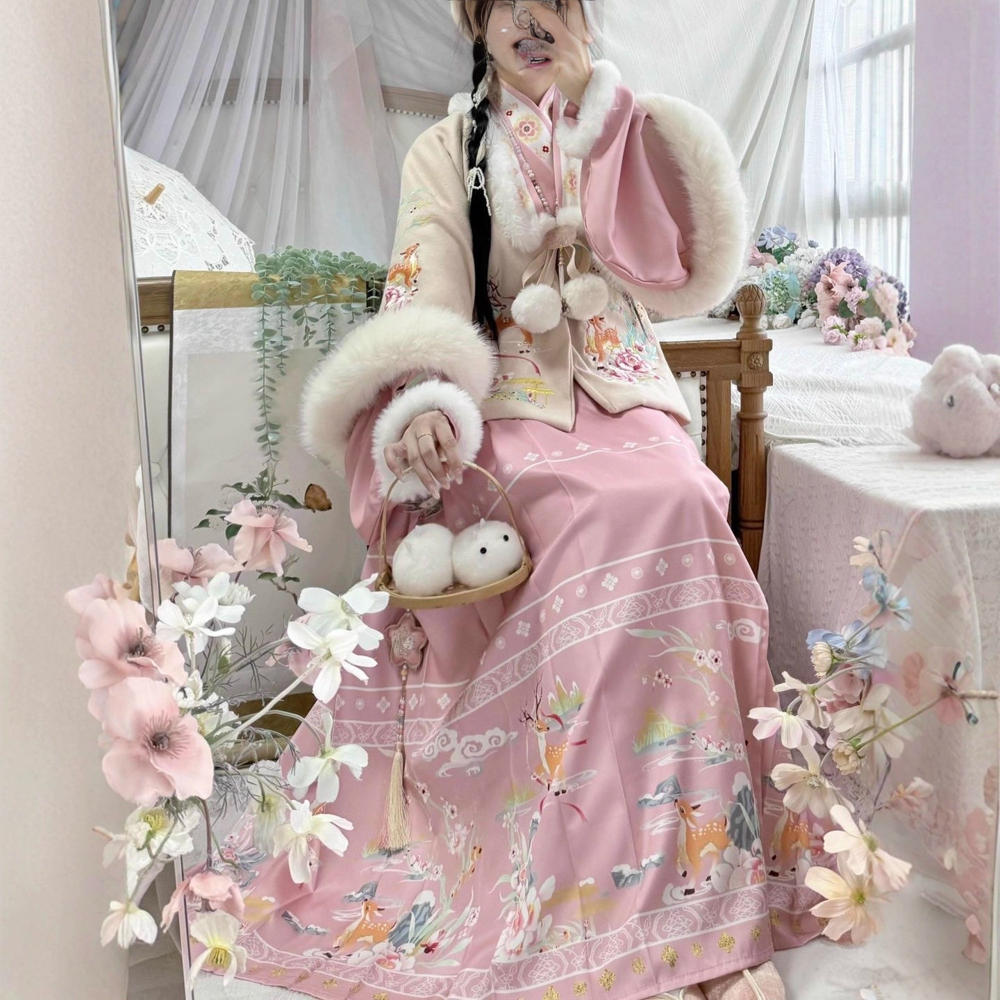 闺蜜汉服女冬新款成人古风明制印花马面裙学生日常加厚拜年服套装,女装/女士精品,汉服套装,淘宝优惠券,粉丝福利购,淘宝优惠卷