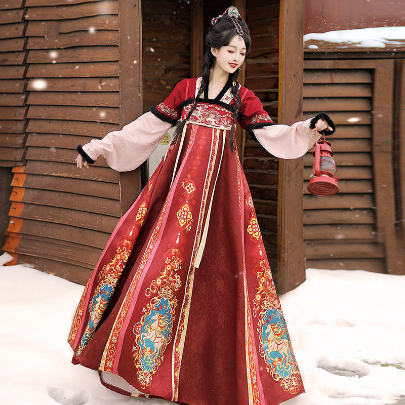 秋冬季原创唐制汉服女2025新款加绒加厚斗篷齐胸拜年日常通勤古装,女装/女士精品,汉服套装,淘宝优惠券,粉丝福利购,淘宝优惠卷