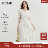 热销爆款 蛋糕裙牛仔裤 推荐 无袖 KBNE 2025夏新款 米色法式 雪纺衫
