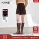 休闲裤 2025秋冬新款 A字短裤 KBNE咖色直筒裤 加厚气质慵懒阔腿裤 女