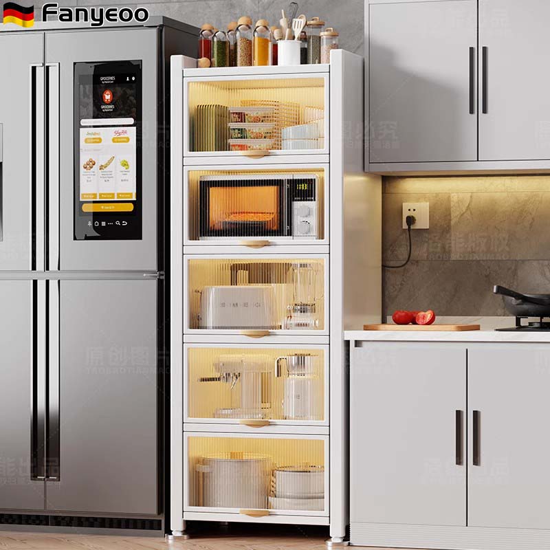 厨房窄夹缝收纳柜多功能置物架