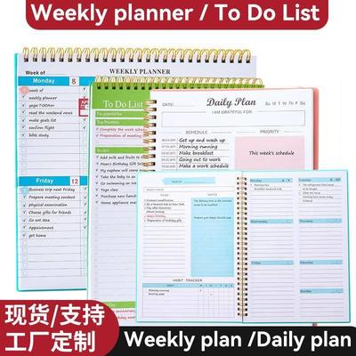 weekly planner spiral no dated daily do to list plan book本