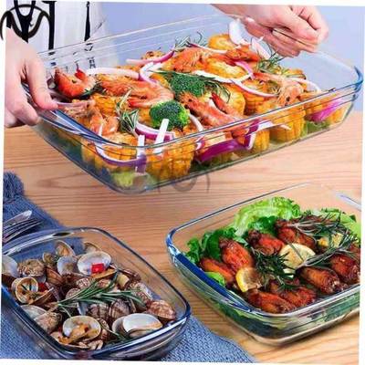 Toughened Pyrex baking tray family fish dish oblong for oven