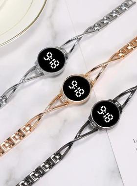 LED Fshion Wtch for Women Touch Screen Ldies Time Steel 外贸