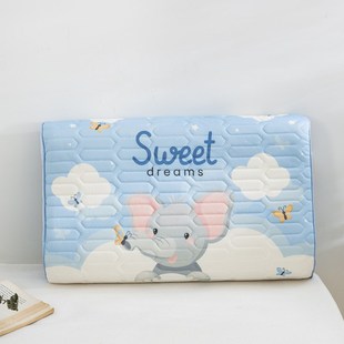 精品芝英 冰丝乳 凉感丝乳胶枕成品 卡通乳胶枕枕头套儿童家用夏季