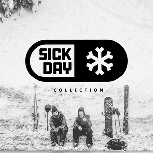 SICK DAY雪地户外滑雪板反光贴汽车装饰贴创意摩托车三角窗贴纸