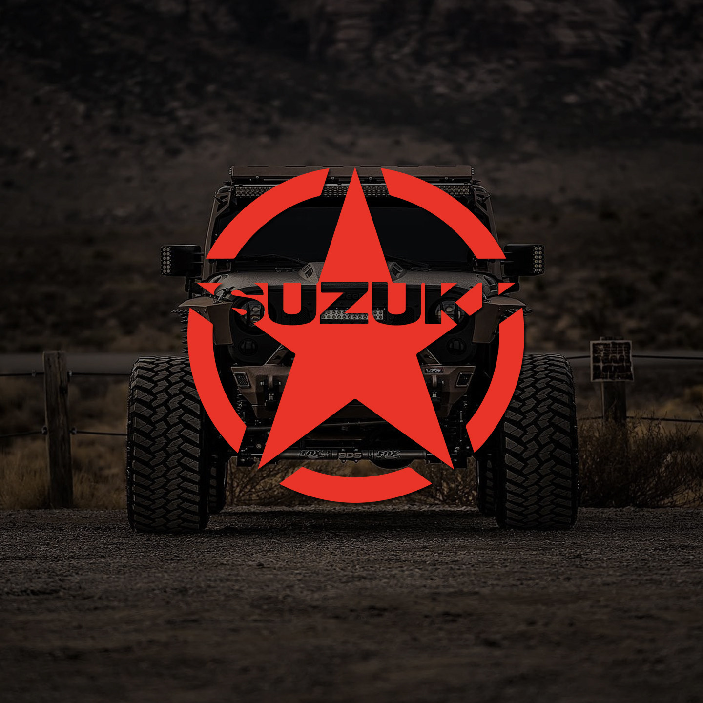 SUZUKI铃木五角星形车贴防水汽车油箱盖贴越野车遮划痕摩托车贴纸