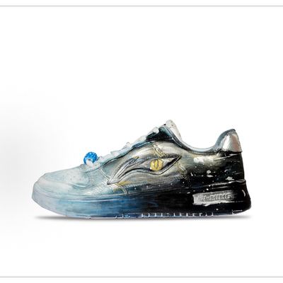 【定制球鞋】LiNing李宁 浮舟休闲百搭涂鸦耐磨透气 低帮板鞋男款