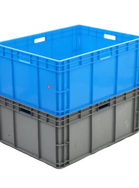 PP塑料防尘箱翻盖物流箱带盖物流周物转箱厚大号塑加LPV胶流箱