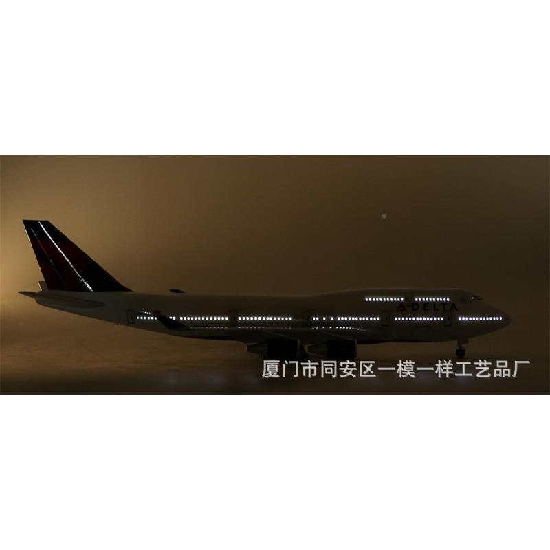 4【带轮带SVP角灯】1:150达美航空三波音77客民机航飞机模型仿真