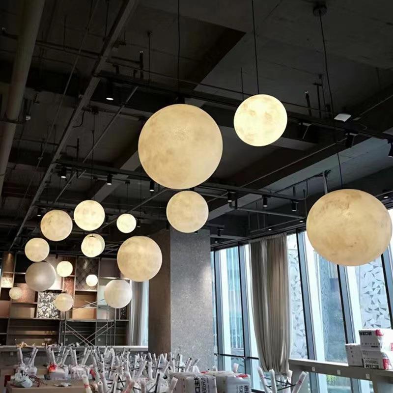 月吊灯台星球设商计师球铺卧室圆球餐厅灯服装店橱窗85568吧球形