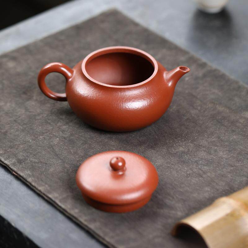 紫砂壶宜兴原矿2粗砂朱泥家用泡9茶壶大口102058香实用香目玉壶01