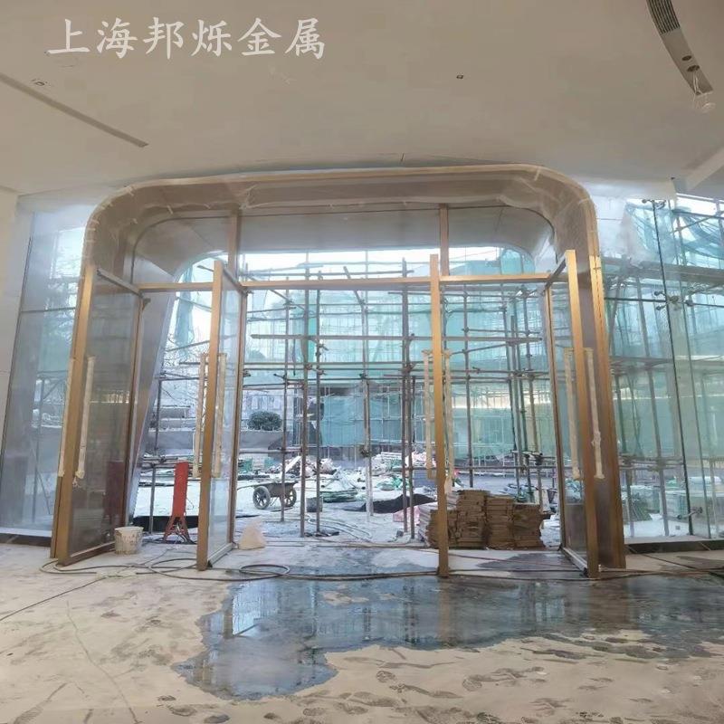 上海厂牌家制作锈钢广304不锈告招售楼0部大门装修34不锈钢门套装