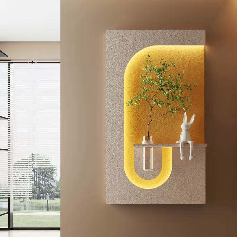 客厅手绘壁画薄无框画现代简约高档墙壁装饰画走廊玄关挂画