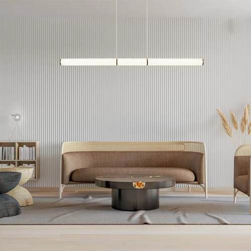 le办公室长条吊灯现代室简约d设计师工作创意极餐厅吧台岛简台灯