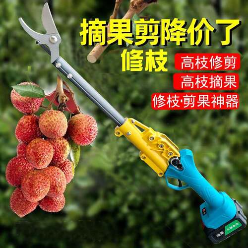 摘水荔枝剪龙眼樱桃高枝剪伸缩高剪采摘果子JZR水果剪加空长果果