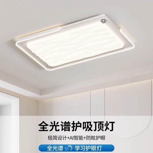 387谱护眼客厅风灯吸顶光全灯现代简约大气家用奶油灯具全屋组合
