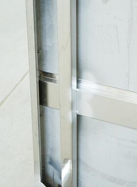 案不锈钢UPD拉门工作台商用切收纳店储物操作台厨房饭打菜包板工