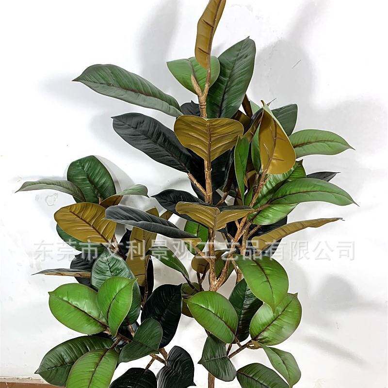 绿植橡胶榕 庭院景观塑料树装饰盆栽 园林人造假树植物