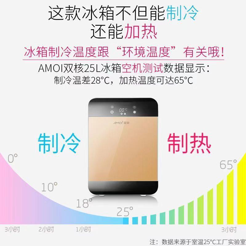 Amo车i/16L迷你冰箱小型家用宿舍门式制冷车家两单用冷载372暖器