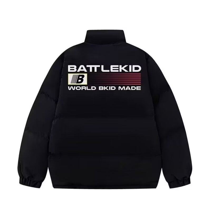立领韩版棉美式复古保暖冬季MKLBt旗帜宽松潮流百搭高街棉服外套