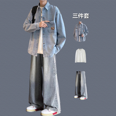 秋季牛仔外套男生潮流2025新款