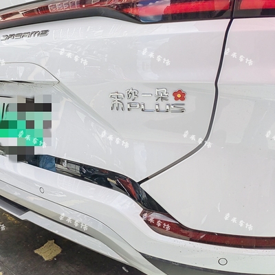 比亚迪宋原车材质ABS车尾标贴宋你一朵花宋钱来 宋君千里等文字贴