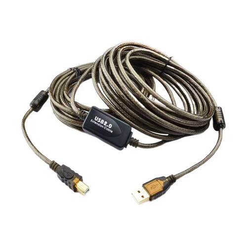 USB2.0方口打印数据线10米USBA/B延长带芯片连接打印机信号增强