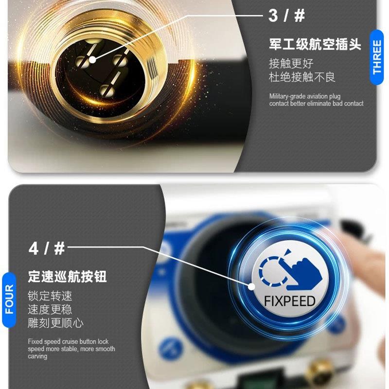 6攻玉G50无刷牙机雕刻机翡翠玉石0打磨机木木磨雕精修雕翡翠打机