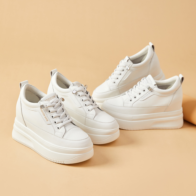 2025春季新款校园学生厚底小白鞋