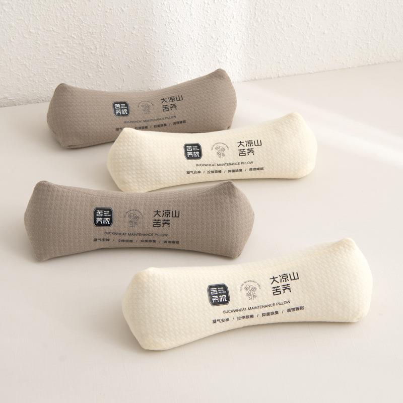 新款大凉山苦荞麦麦枕头高端圆柱荞麦枕颈椎修覆睡眠枕家用午睡枕