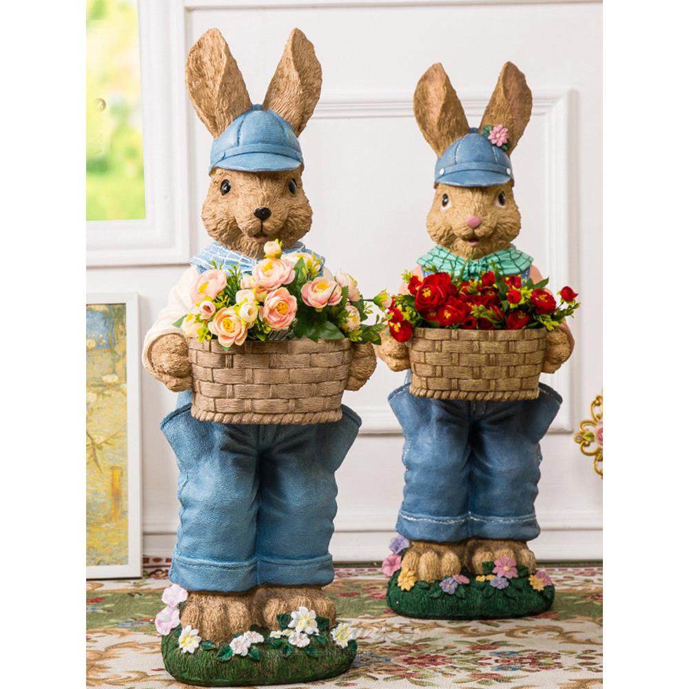 庭院大兔子饰品落地发财客厅电视柜家居饰品户外花园创意触手可及,家居饰品,装饰摆件,淘宝优惠券,粉丝福利购,淘宝优惠卷