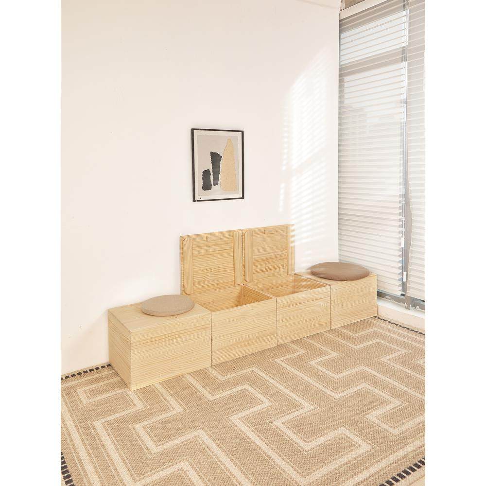 定制榻榻米木箱子拼床实木储物柜拼接床箱长方形收纳箱加宽拼接柜