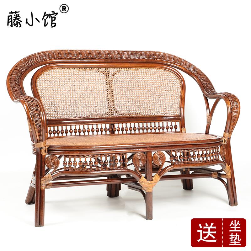 藤沙发双人三人藤沙发藤椅客厅天然真藤编客厅休闲小户型沙发组合